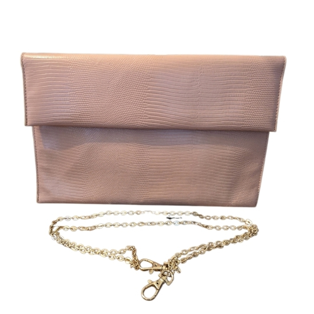 Glitzy It's A Lifestyle Faux Snakeskin Clutch/Crossbody Bag NWT